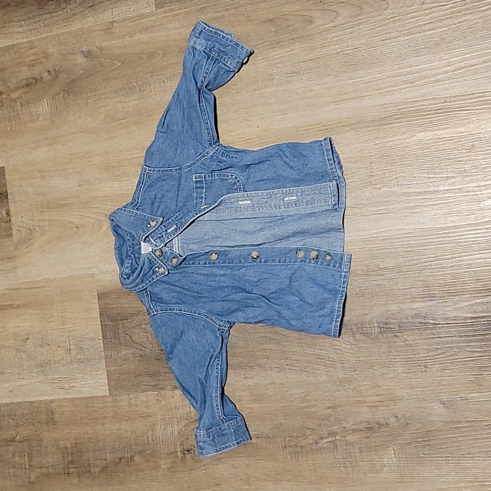 Perfectly Dressed- Jean Button-up. 12m